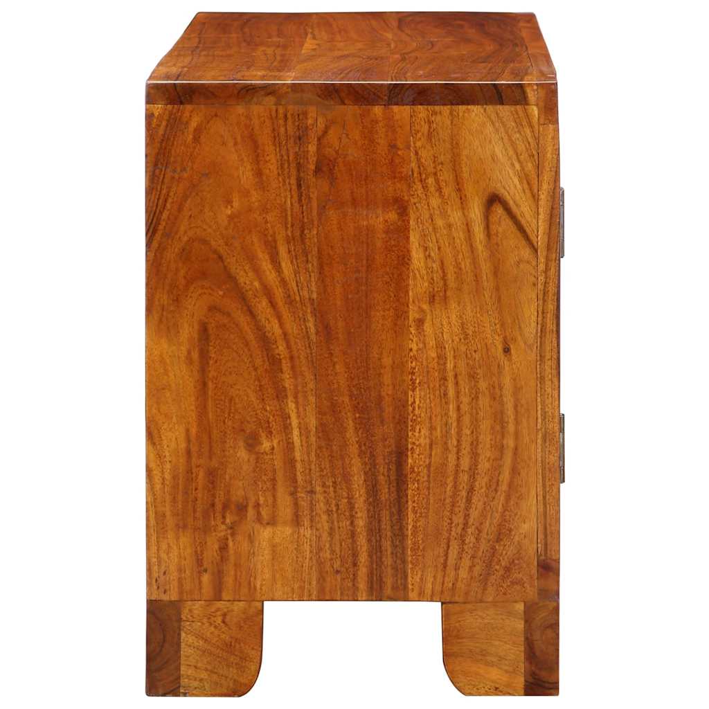 Tv-Bänk Flerfärgad 90X30X45 Massivt Trä Akacia