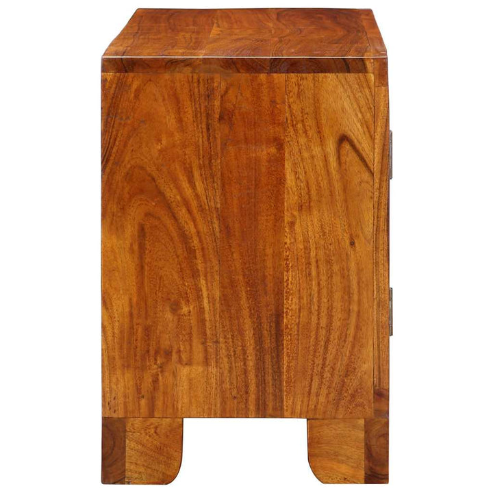 Tv-Bänk Flerfärgad 90X30X45 Massivt Trä Akacia