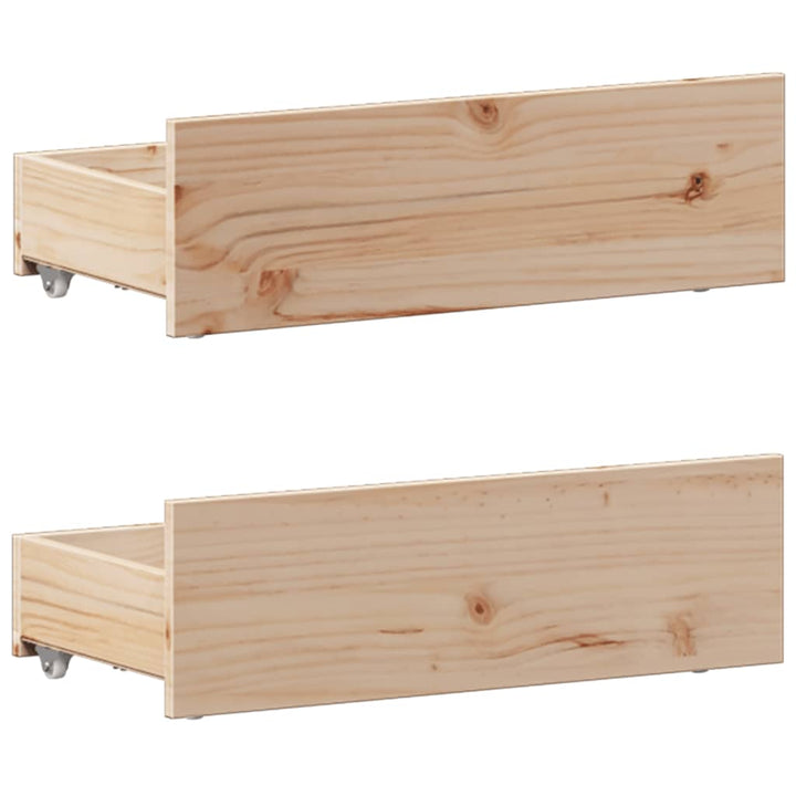 Säng Med Bokhylla Utan Madrass 90X200Cm Massiv Furu