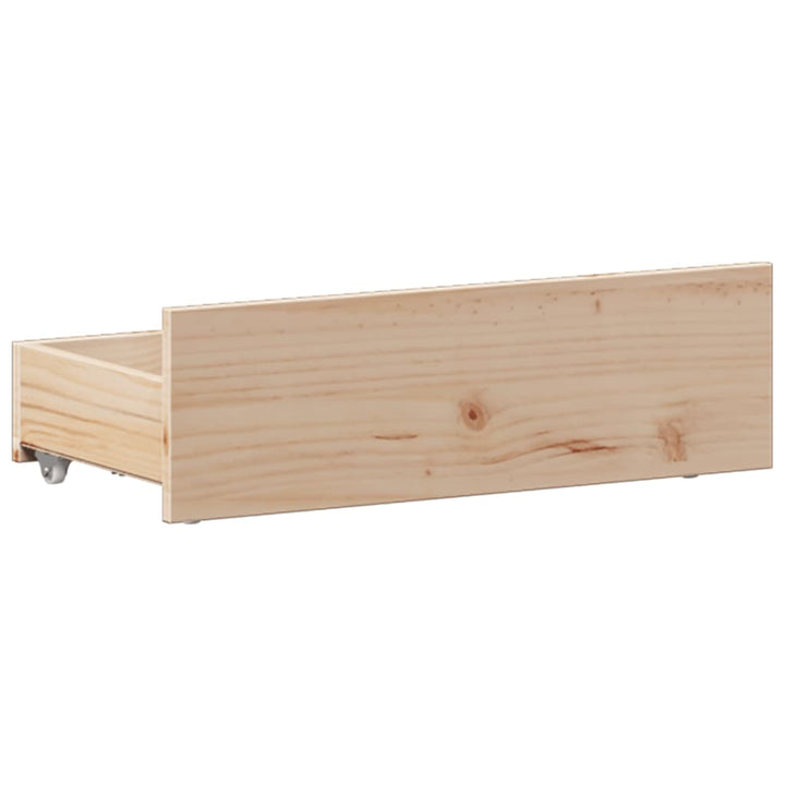 Säng Med Bokhylla Utan Madrass 90X200Cm Massiv Furu