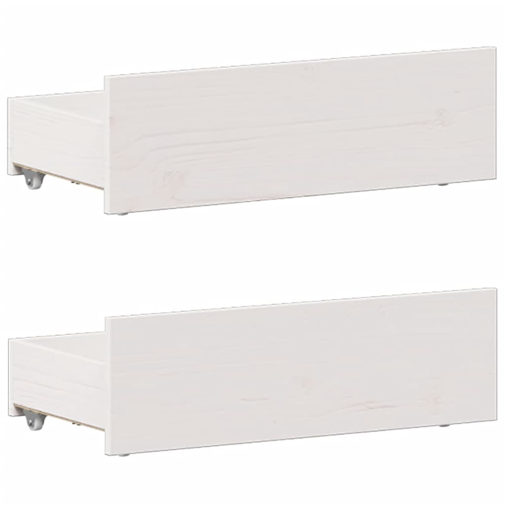 Säng Med Bokhylla Utan Madrass 90X200Cm Massiv Furu
