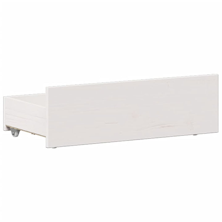 Säng Med Bokhylla Utan Madrass 90X200Cm Massiv Furu