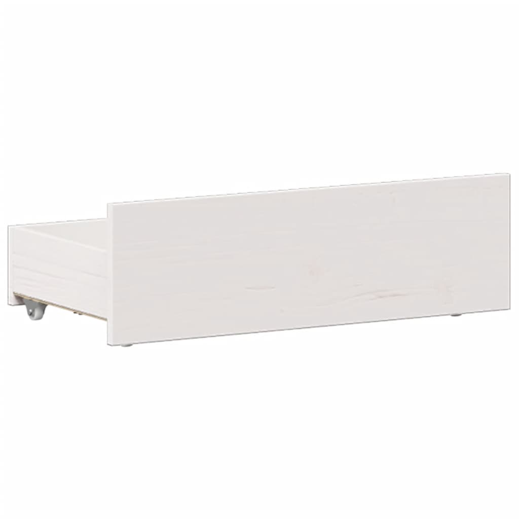 Säng Med Bokhylla Utan Madrass 90X200Cm Massiv Furu