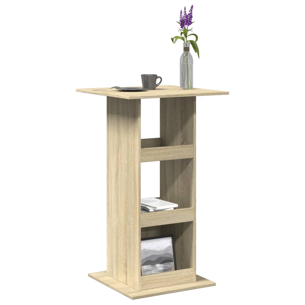 Barbord Med Förvaring 60X60X102 Cm Konstruerat Trä