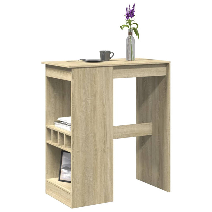 Barbord Med Hyllor Åldrat Trä 90X47,5X103,5 Cm Konstruerat Trä