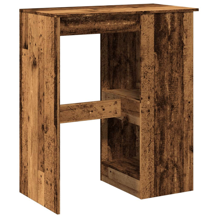 Barbord Med Hyllor Åldrat Trä 90X47,5X103,5 Cm Konstruerat Trä