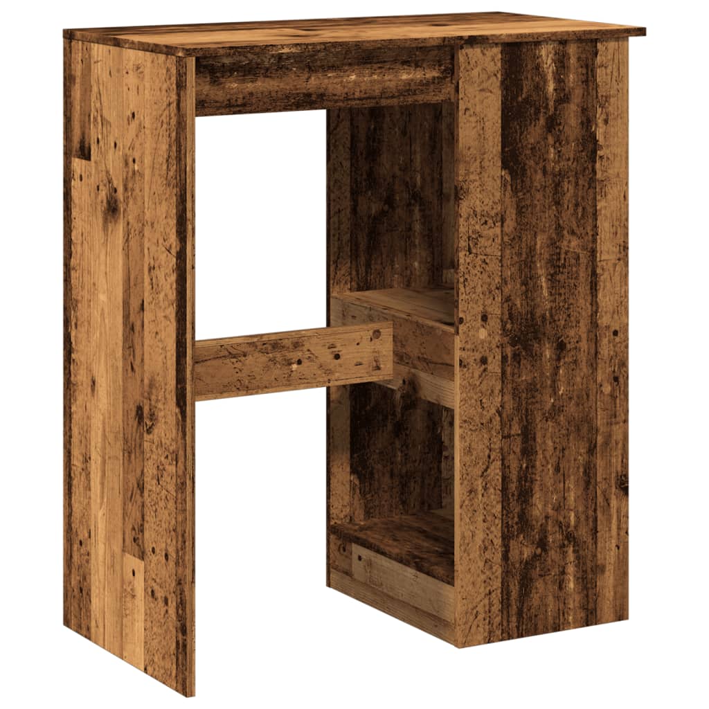 Barbord Med Hyllor Åldrat Trä 90X47,5X103,5 Cm Konstruerat Trä