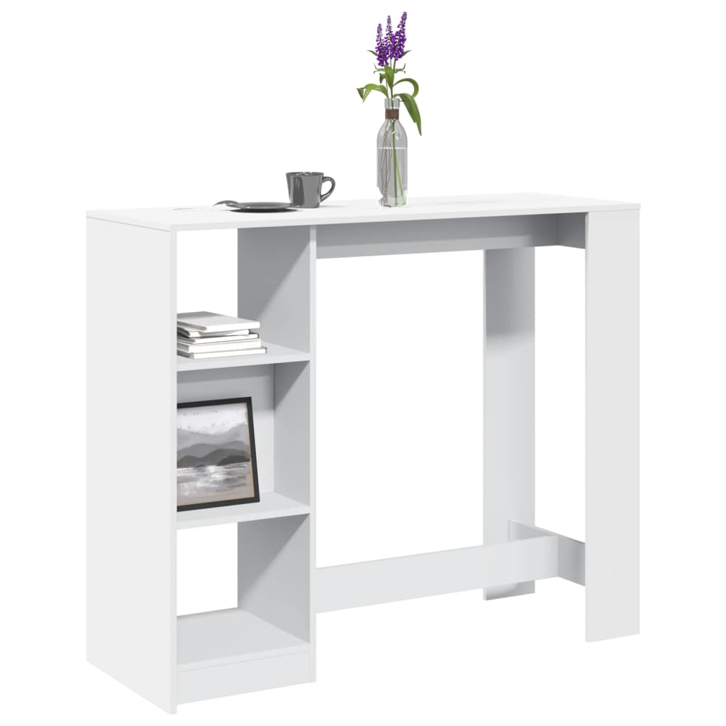 Barbord Med Hylla 124X46X103,5 Cm Konstruerat Trä