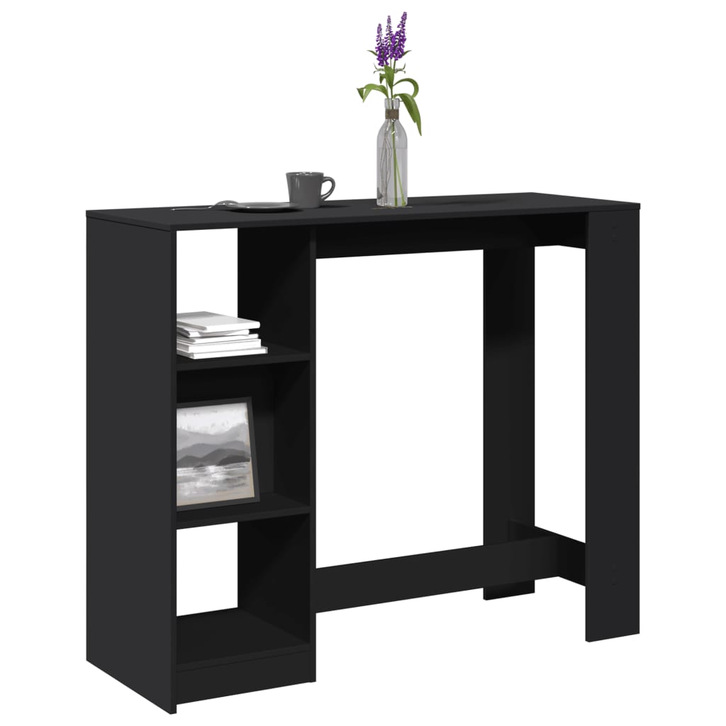 Barbord Med Hylla 124X46X103,5 Cm Konstruerat Trä