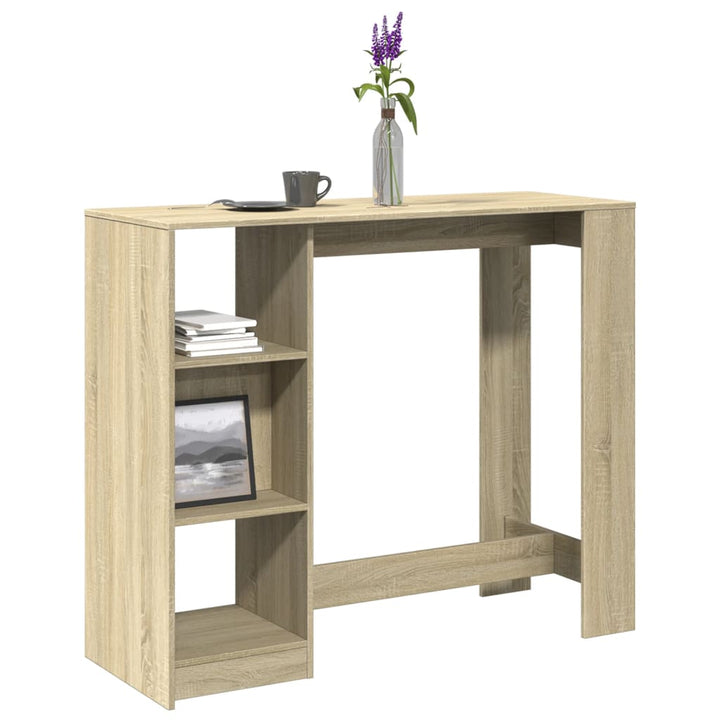 Barbord Med Hylla 124X46X103,5 Cm Konstruerat Trä