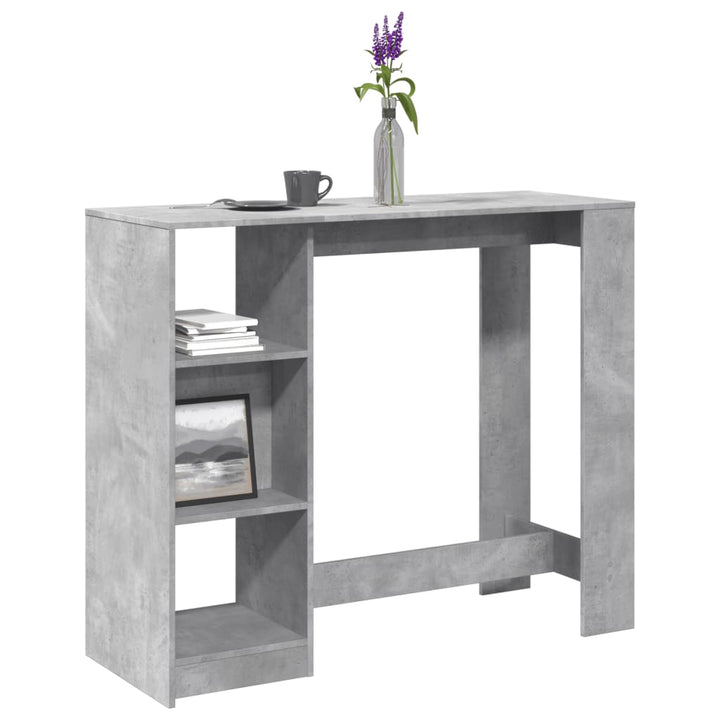Barbord Med Hylla 124X46X103,5 Cm Konstruerat Trä