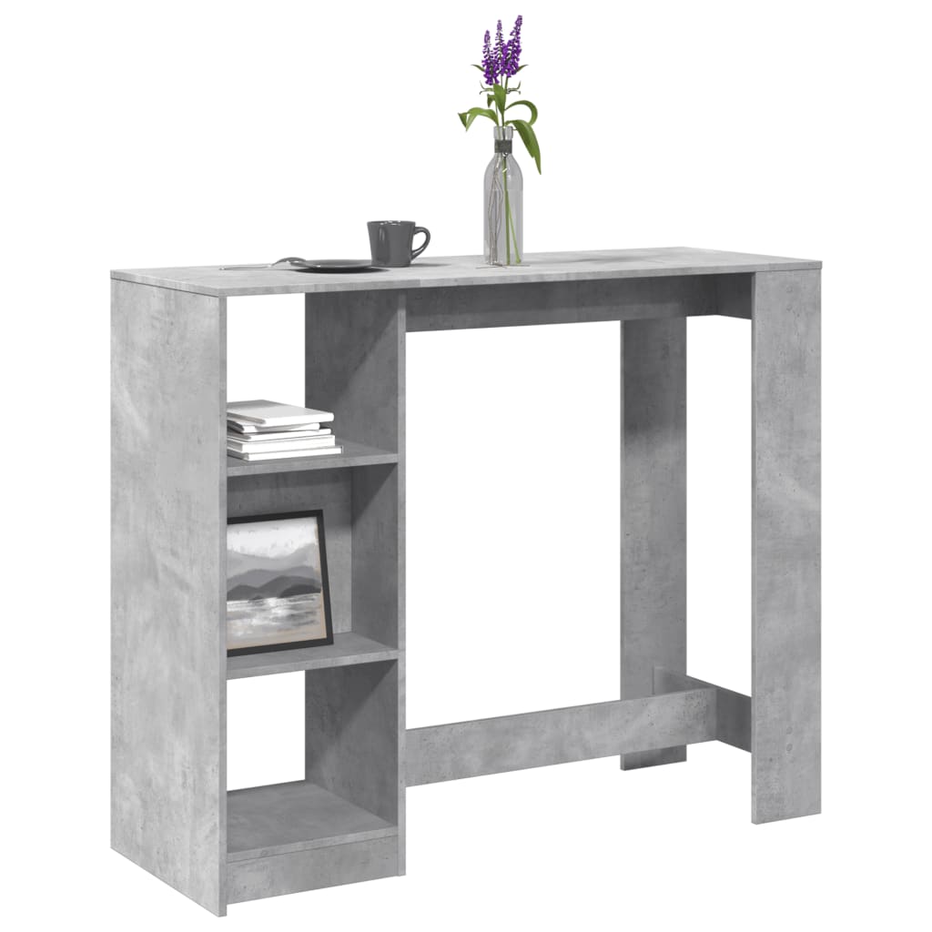 Barbord Med Hylla 124X46X103,5 Cm Konstruerat Trä