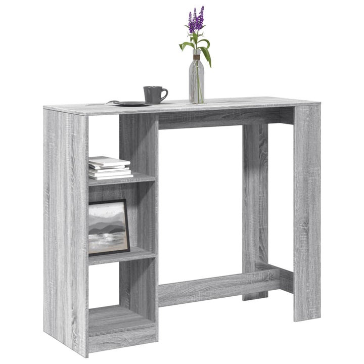 Barbord Med Hylla 124X46X103,5 Cm Konstruerat Trä