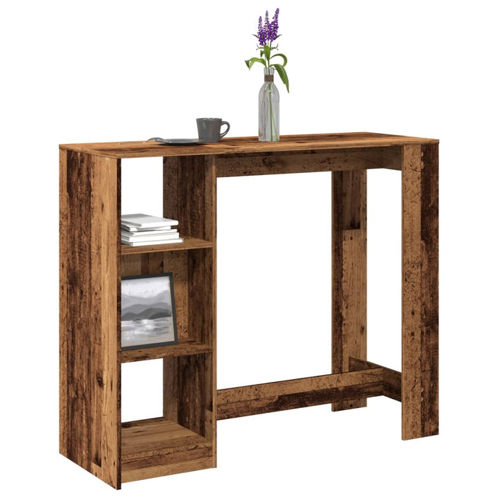 Barbord Med Hylla 124X46X103,5 Cm Konstruerat Trä