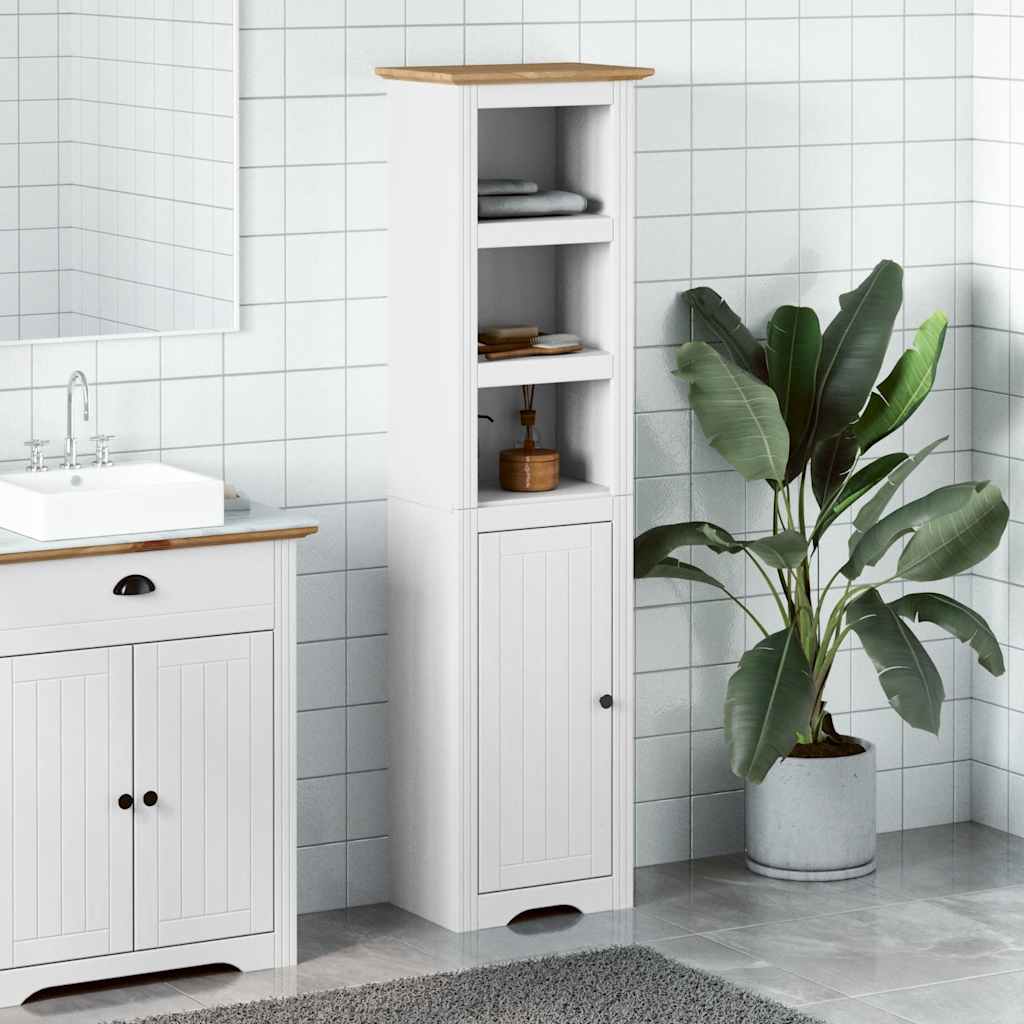 Badrumsskåp Bodo Vit Och Brun 44X30X160 Cm