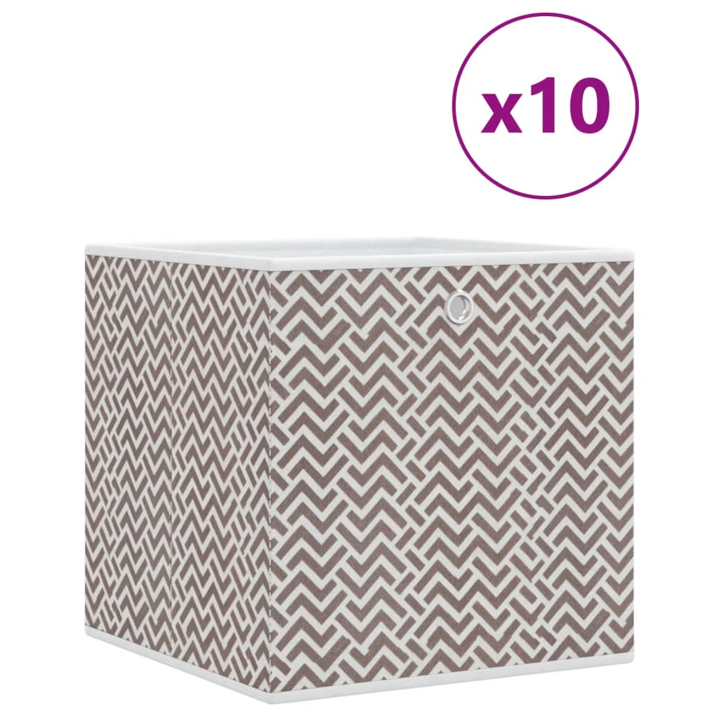 Vikbar Förvaringslådor 10 St 32X32X32 Cm Non-Woven Tyg