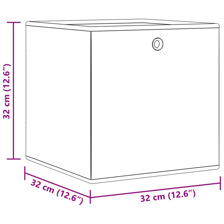 Vikbar Förvaringslådor 10 St 32X32X32 Cm Non-Woven Tyg
