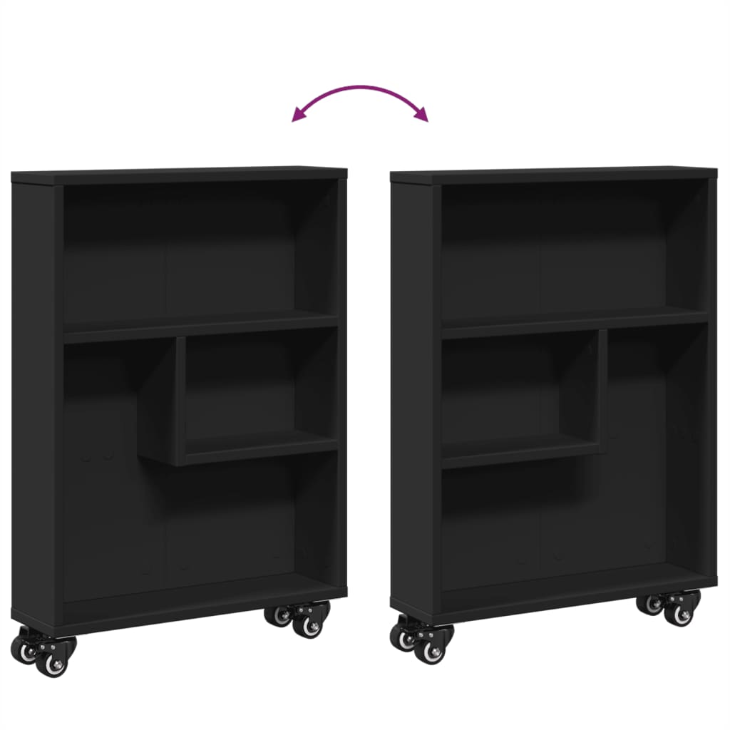 Smal Förvaringsvagn 48X13X68 Cm Konstruerat Trä