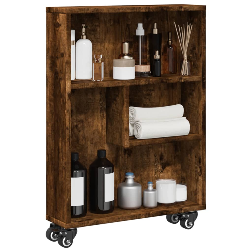 Smal Förvaringsvagn 48X13X68 Cm Konstruerat Trä