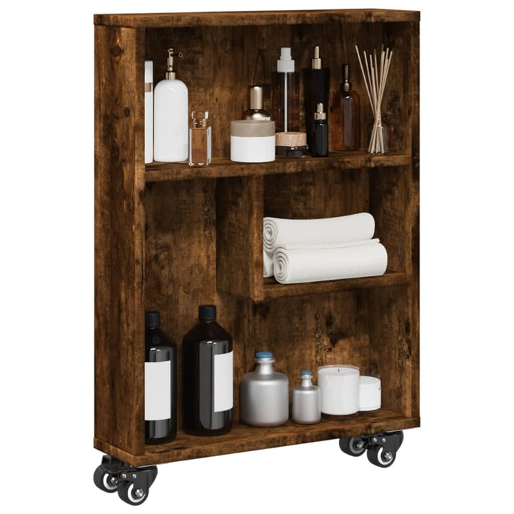 Smal Förvaringsvagn 48X13X68 Cm Konstruerat Trä