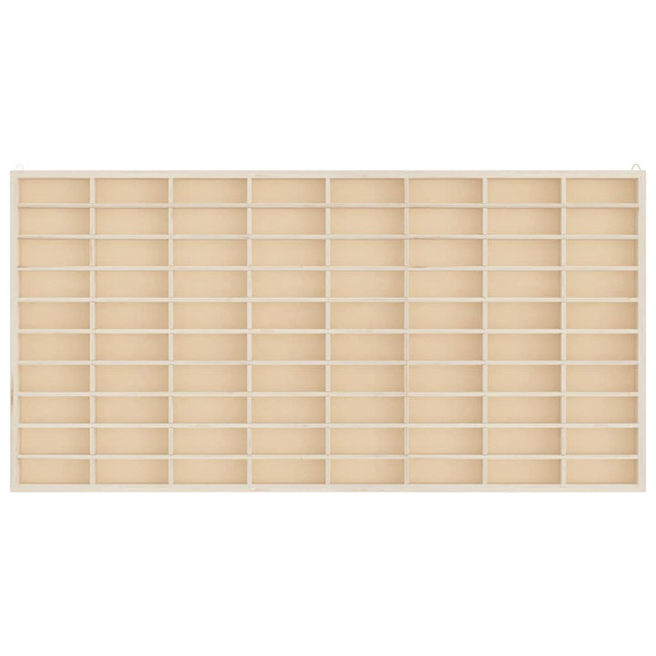 Trämonter För Samlarobjekt Med 80 Fack 80X4,5X40,5Cm