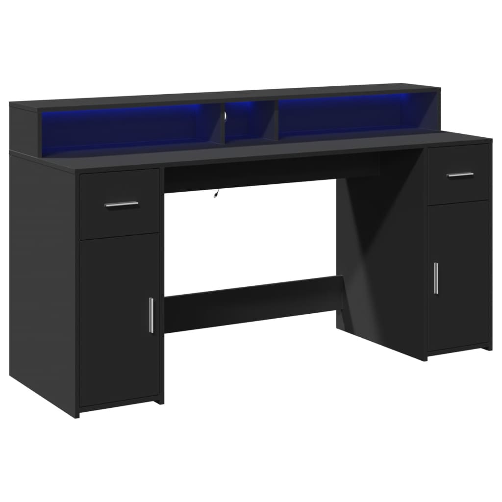 Skrivbord Med Led Konstruerat Trä