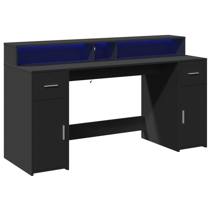 Skrivbord Med Led Konstruerat Trä