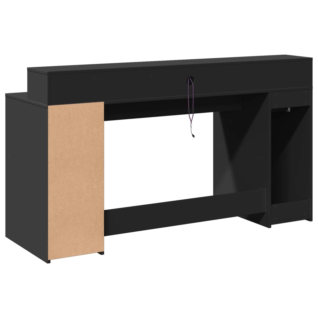 Skrivbord Med Led Konstruerat Trä