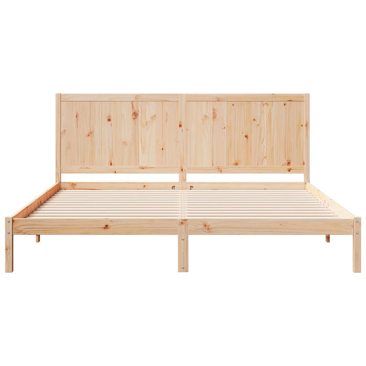 Sängram Utan Madrass Extra Lång Massivt Trä