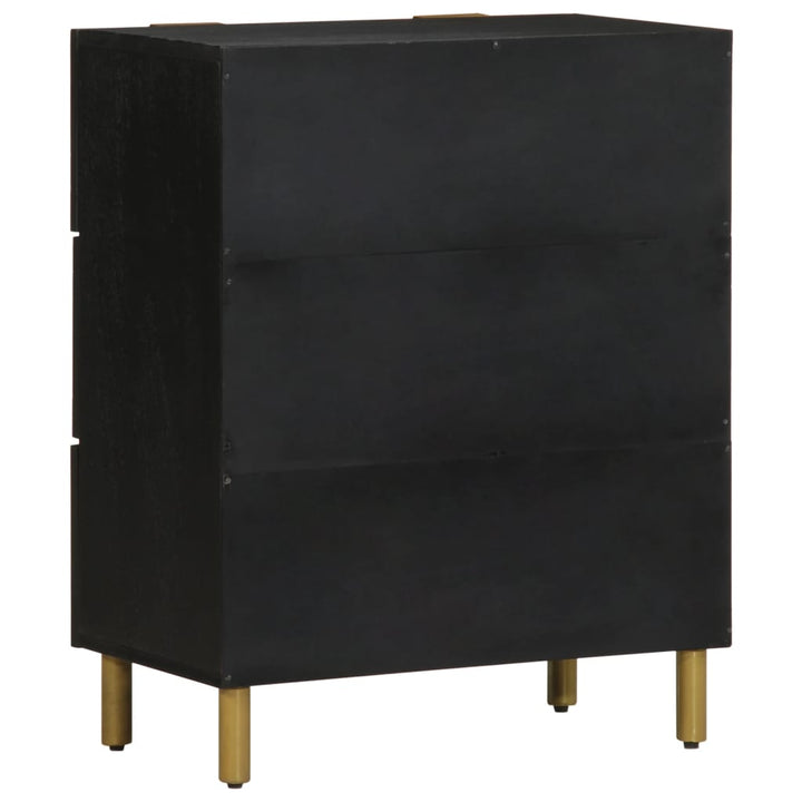 Skänkar 2 St Svart 60X33X75 Cm Konstruerat Trä