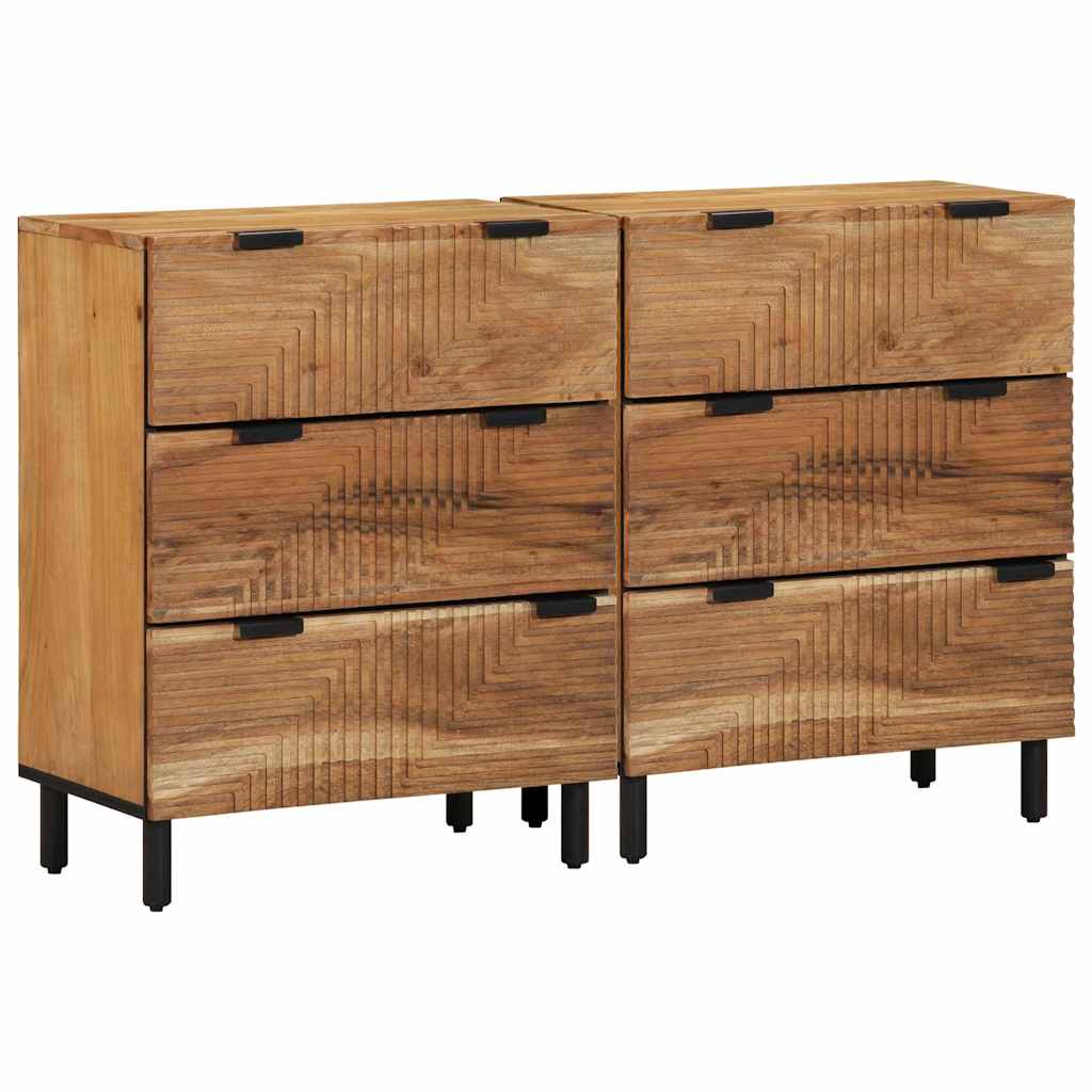 Skänksats 2 St 120 X 33 X 75 Cm Trä
