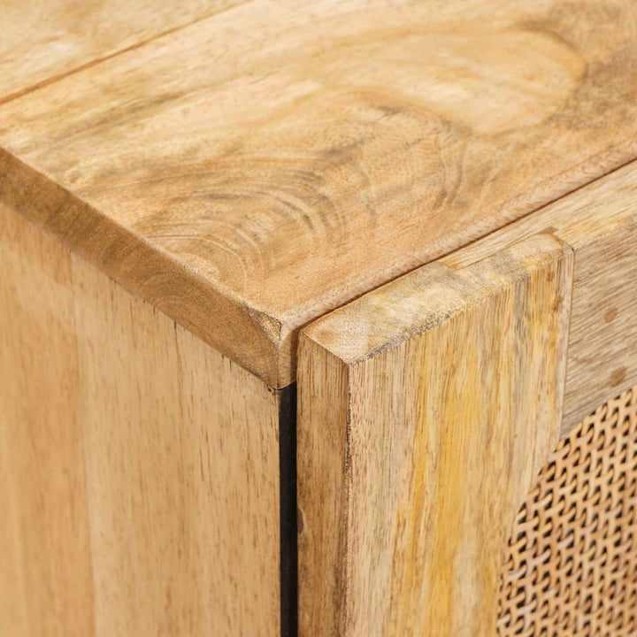 Sideboard 2 St 60 X 33 X 75 Cm Massivt Mangoträ Brun