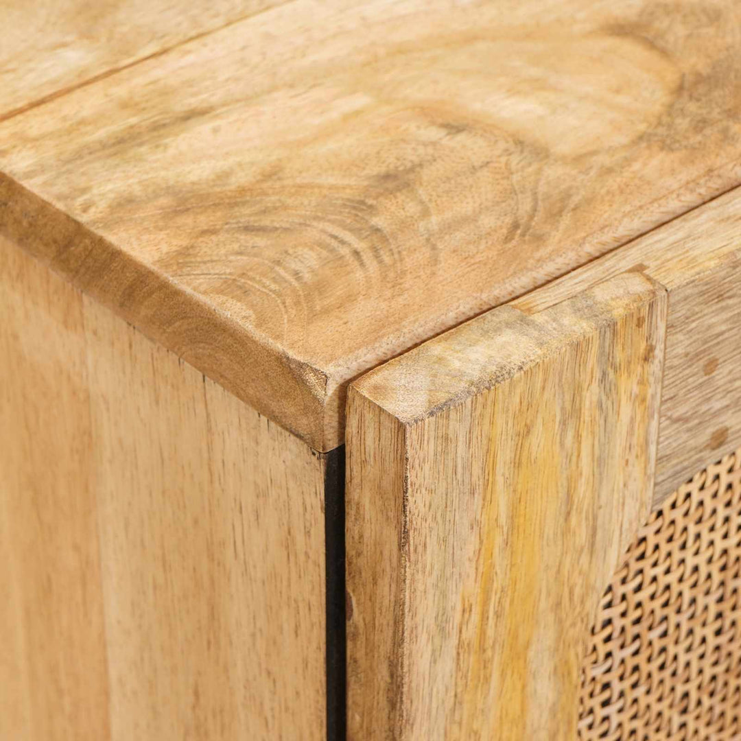 Sideboard 2 St 60 X 33 X 75 Cm Massivt Mangoträ Brun