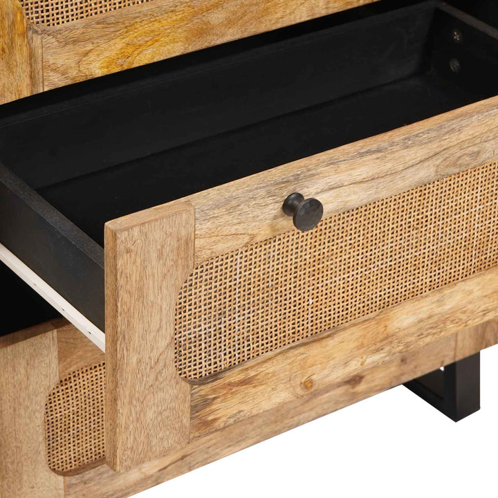 Sideboard 2 St 60 X 33 X 75 Cm Massivt Mangoträ Brun