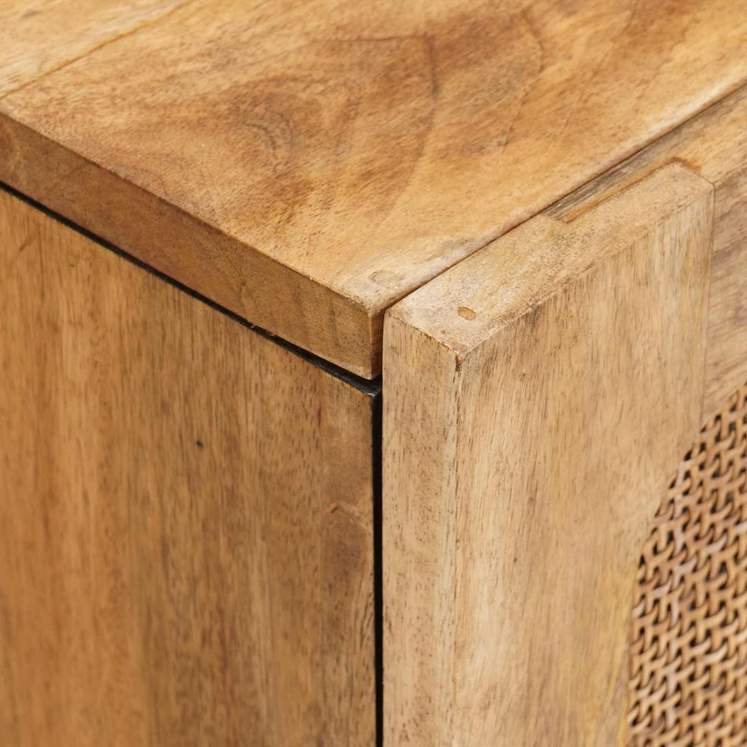 Badrum Set Med Låda Med Hylla 3 Pcs Naturfärg Massivt Mangoträ