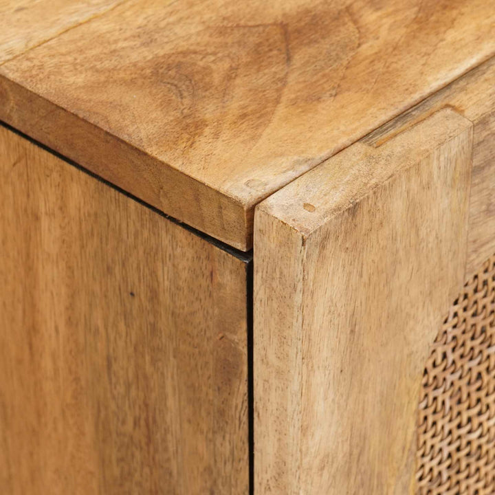 Badrum Set Med Låda Med Hylla 3 Pcs Naturfärg Massivt Mangoträ