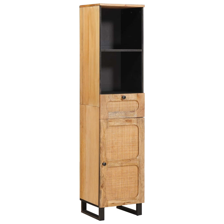 Badrum Set Med Låda Med Hylla 3 Pcs Naturfärg Massivt Mangoträ