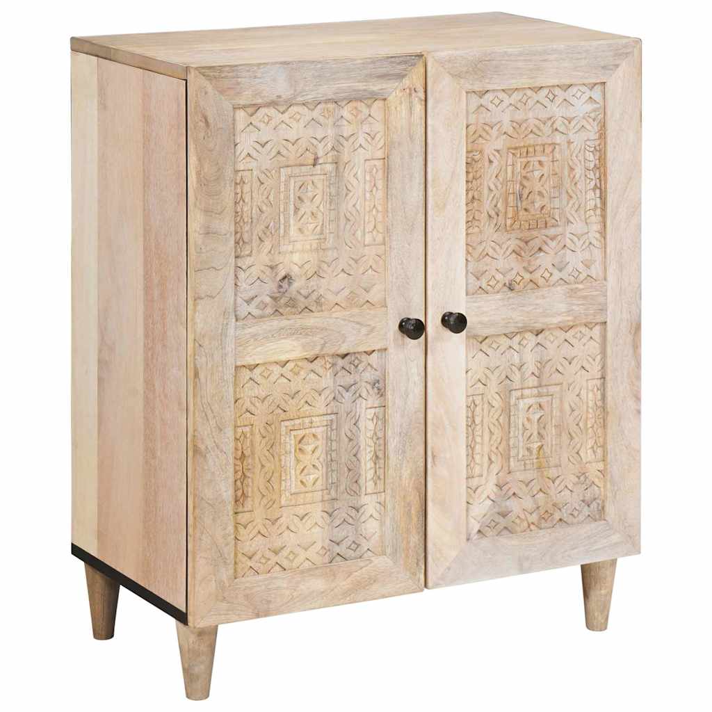 Sideboard 3 St 180 X 33,5 X 75 Cm Massivt Mangoträ Vit