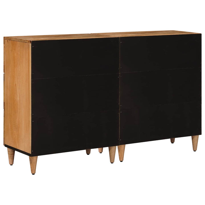 Sideboard 2 Pcs Naturfärg 60 X 33 X 75 Cm Massivt Mangoträ