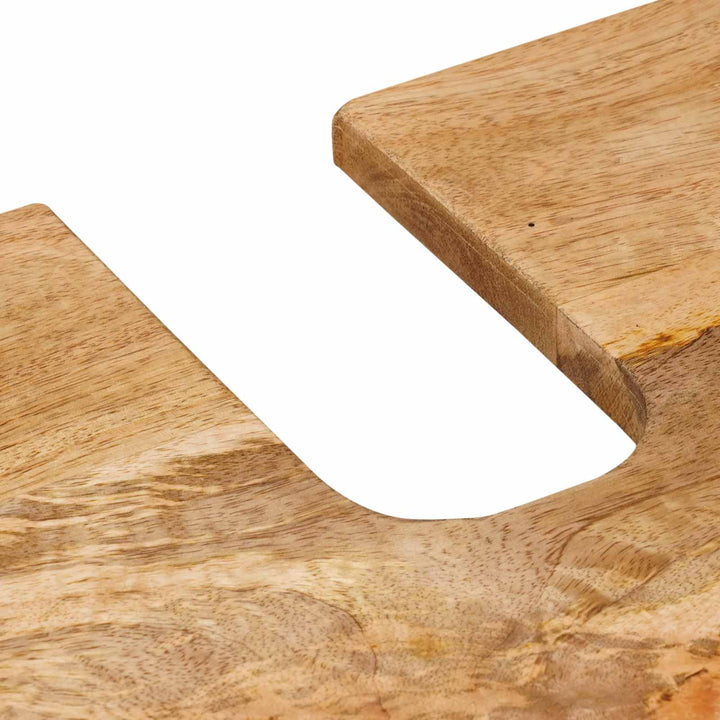 Badrumsmöbelset Med Låda 4 Pcs Naturfärg Massivt Mangoträ