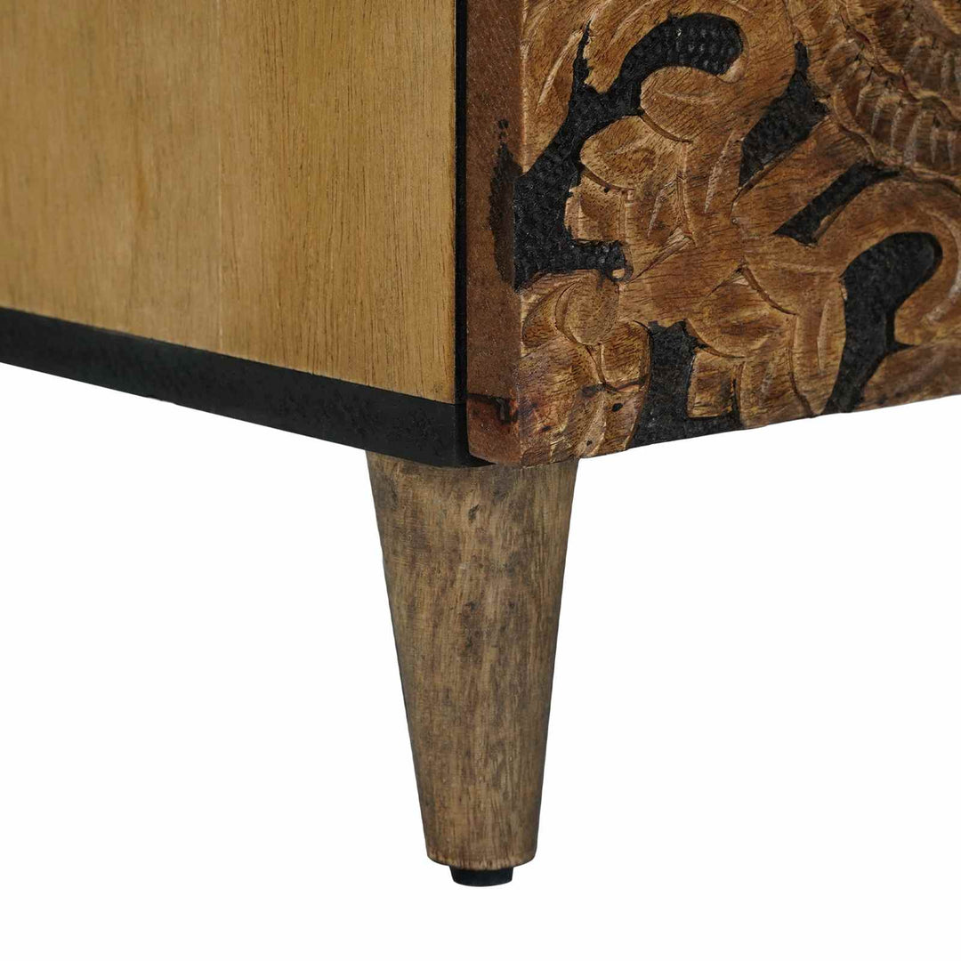 Sideboard 2 Pcs Brun 60 X 33,5 X 75 Cm Massivt Mangoträ