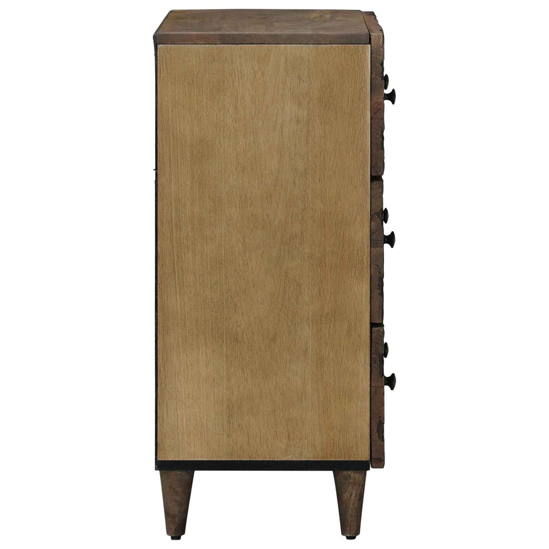 Sideboard 2 Pcs Brun 60 X 33,5 X 75 Cm Massivt Mangoträ