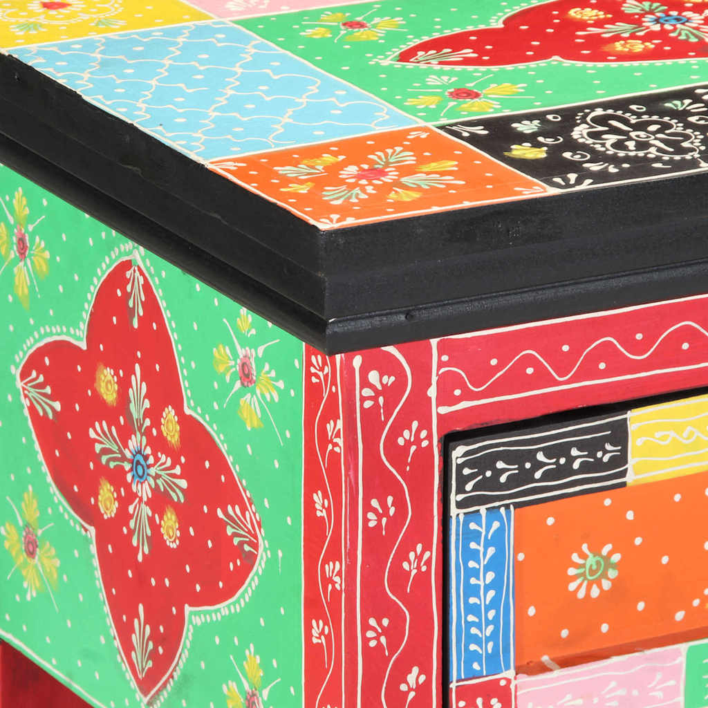 Konsolbord Med Låda Med Lagring Flerfärgsdesign 80 X 35 X 76 Cm