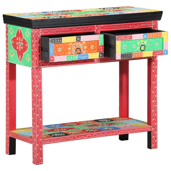 Konsolbord Med Låda Med Lagring Flerfärgsdesign 80 X 35 X 76 Cm