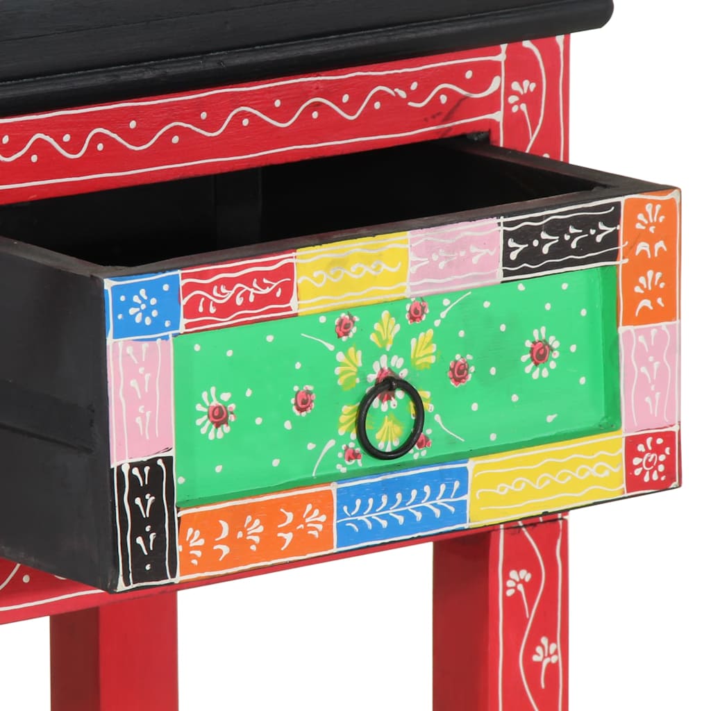Konsolbord Med Låda Flerfärgsdesign 100 X 30 X 77 Cm