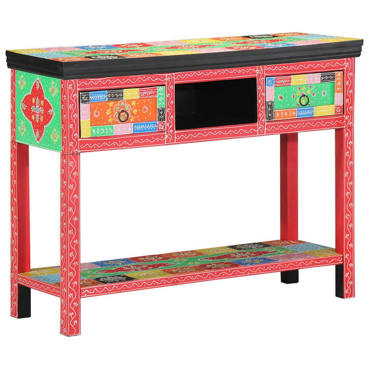 Konsolbord Med Låda Flerfärgsdesign 100 X 30 X 77 Cm
