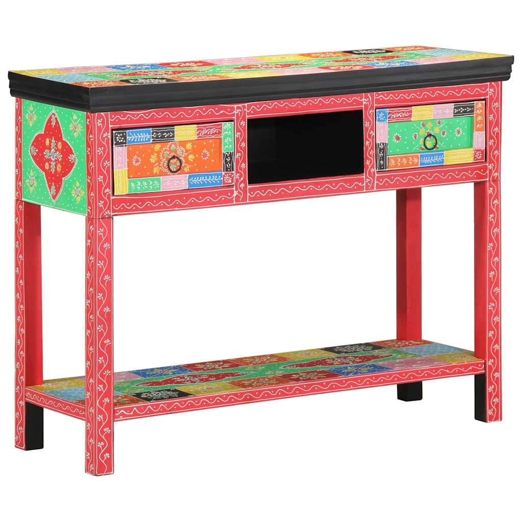 Konsolbord Med Låda Flerfärgsdesign 100 X 30 X 77 Cm