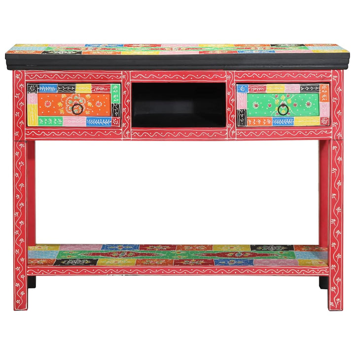 Konsolbord Med Låda Flerfärgsdesign 100 X 30 X 77 Cm