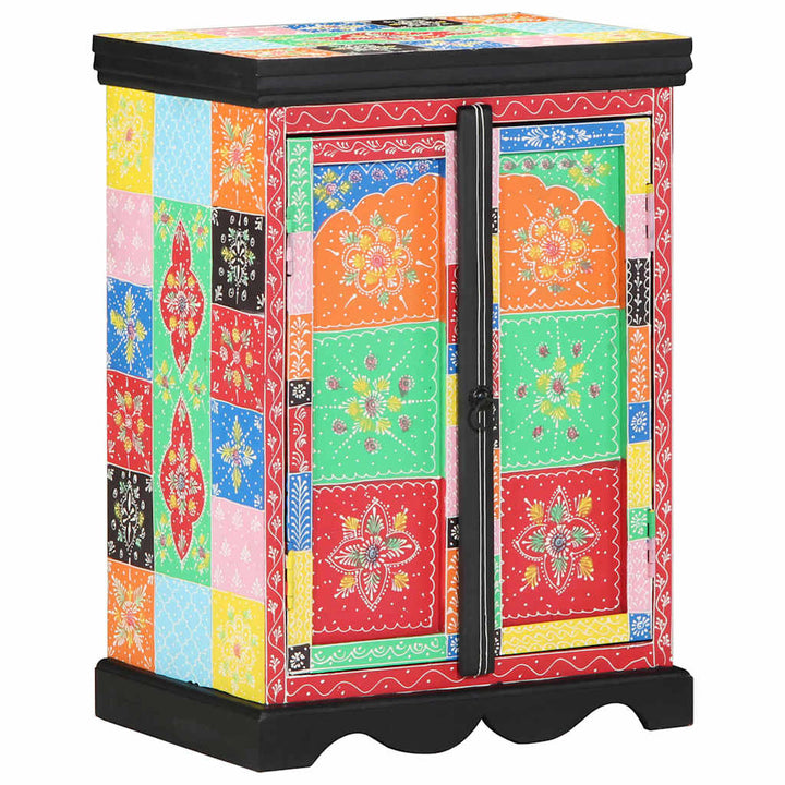 Konsolbord Med Hylla Med Dörr Flerfärgsdesign 50 X 30 X 70 Cm