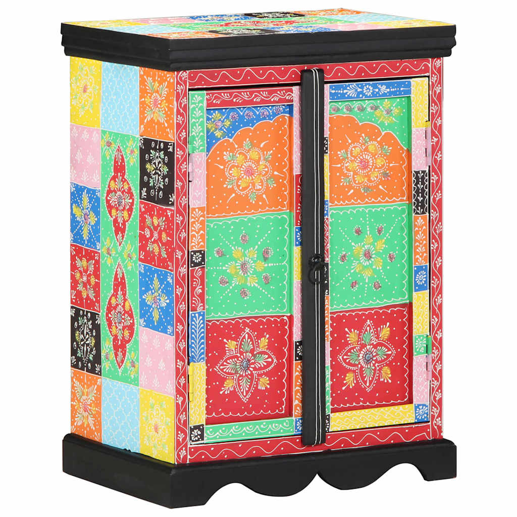 Konsolbord Med Hylla Med Dörr Flerfärgsdesign 50 X 30 X 70 Cm